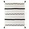 Edge Collections - 60" x 50" - Black - Striped Throw Blanket with Tassels for Cozy Decor - 1 Piece
